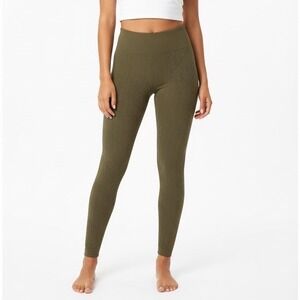 Runway Ready Leggings Womens Petite XL Olive Green Stretch High Waist Skinny Leg